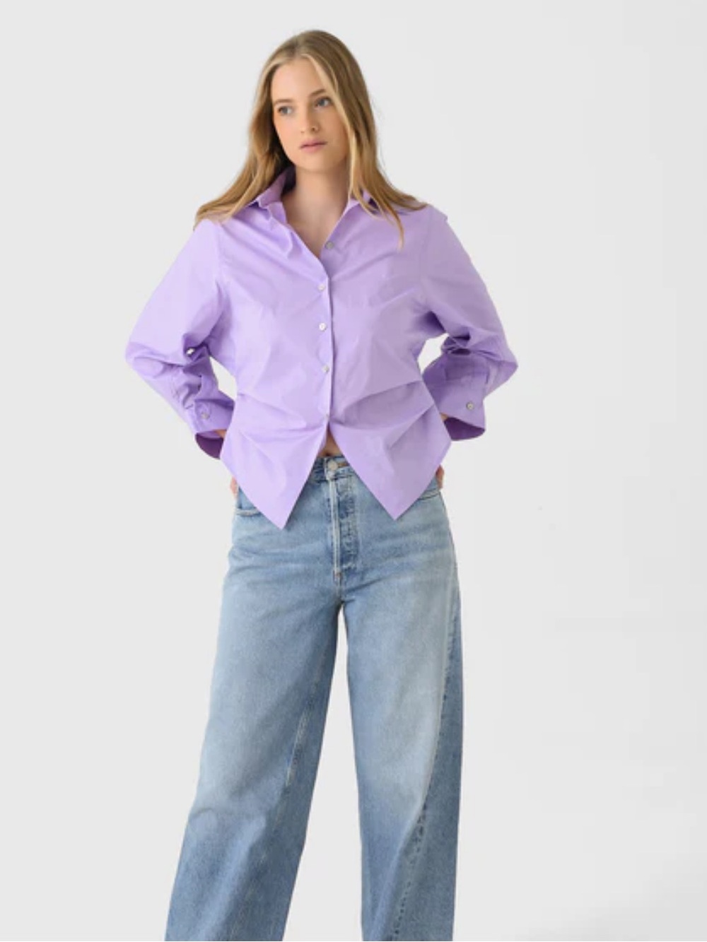 Classic Button-Down Shirt in Lavender